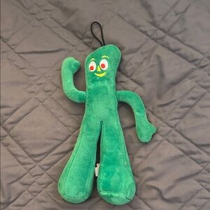 Green Plush Toy with Character Face